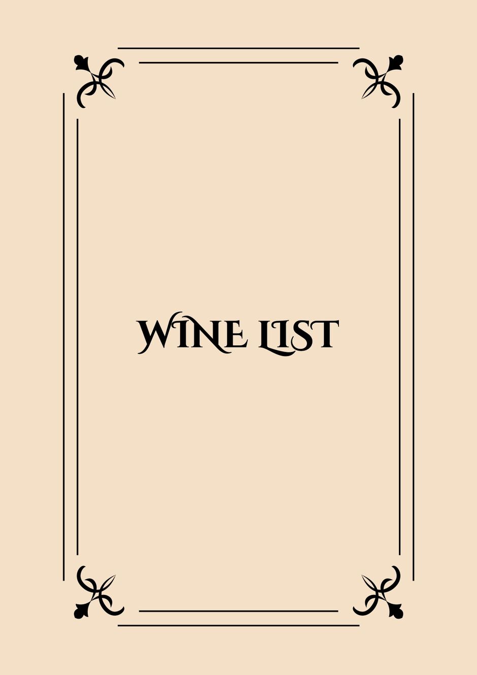 Hadley Wood Golf Club - wine list